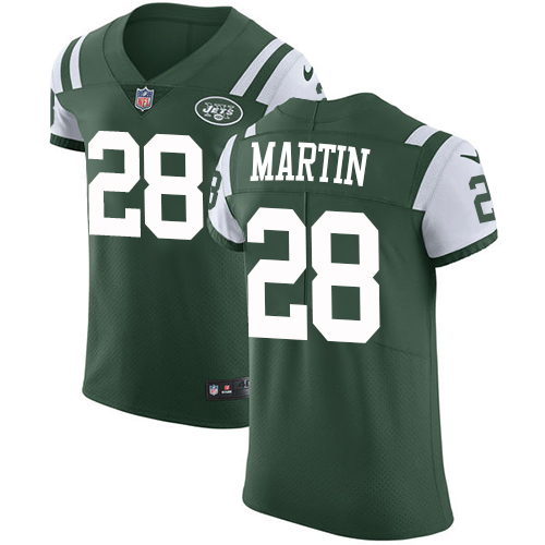 Nike Jets #28 Curtis Martin Green Team Color Men's Stitched NFL Vapor Untouchable Elite Jersey - Click Image to Close